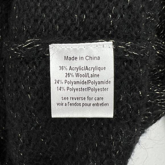 CAROLINE CONSTAS Jasper Sweater Womens Large Black Gold Cowl Neck Long Sleeve - Picture 11 of 14